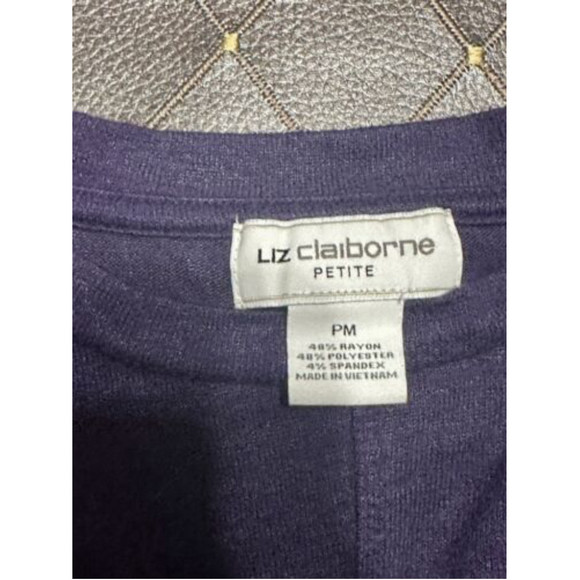 Liz Claiborne Women's Purple Sweater with 3/4 Sleeves - Size PM - Picture 8 of 8